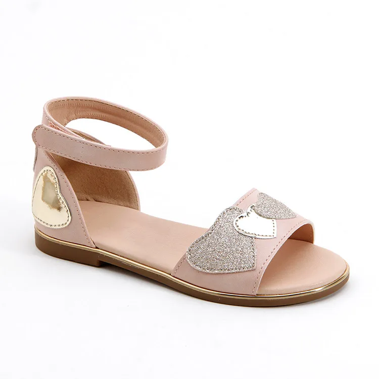 

Factory Direct New Design Rubber Outsole Girls Summer Beach PU Leather Sandals For Children Dress Kids