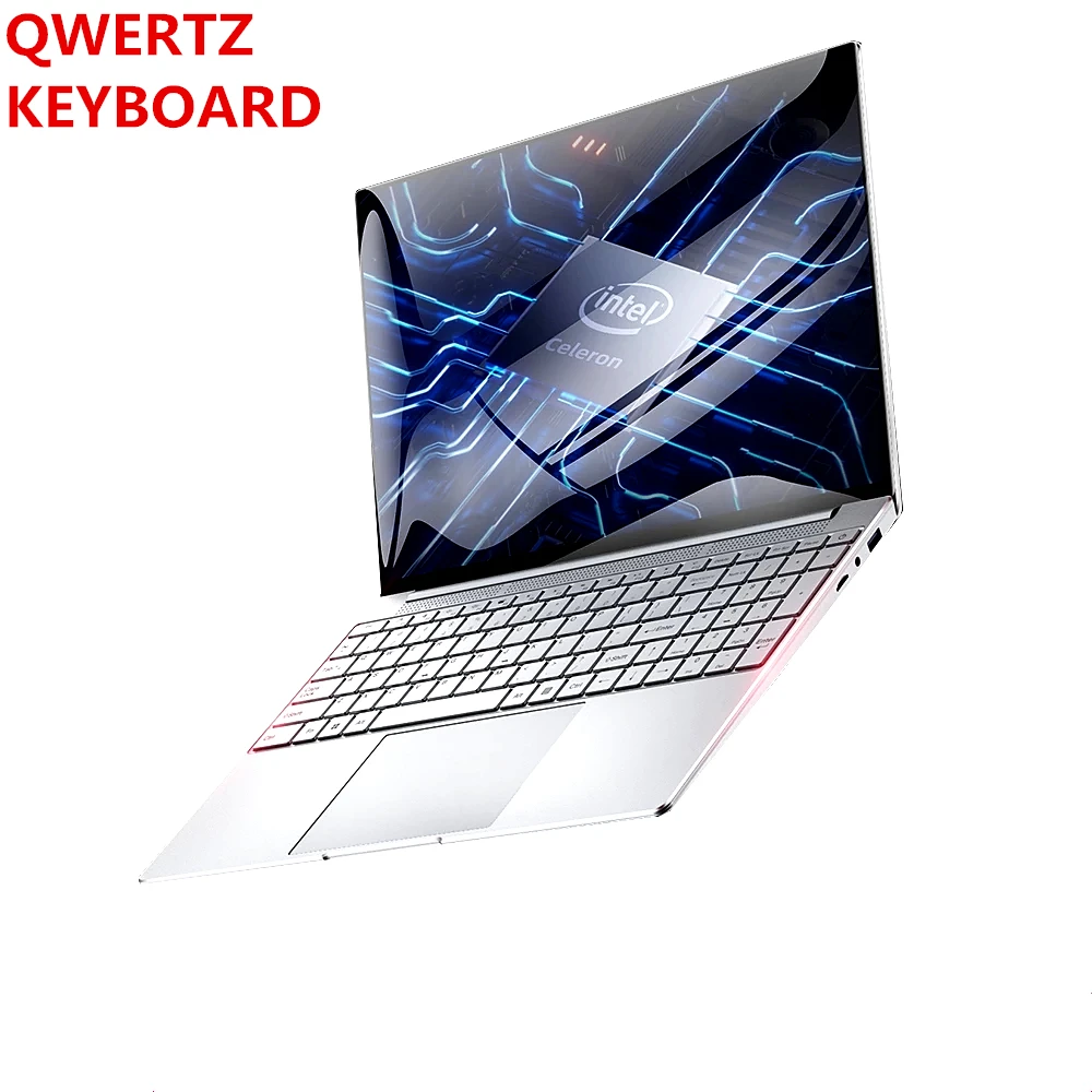 

DDR4 Ram 8G Rom 512GB SSD Ultrabook QWERTZ Keyboard 15.6" Laptop Computer 2.4G/5.0G Wifi Intel Celeron J4125 win 10 pro laptop