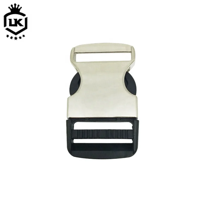 

LanKe Plastic Alloy 1-1/2 Inch Side Release Buckle, Silver/gunmetal