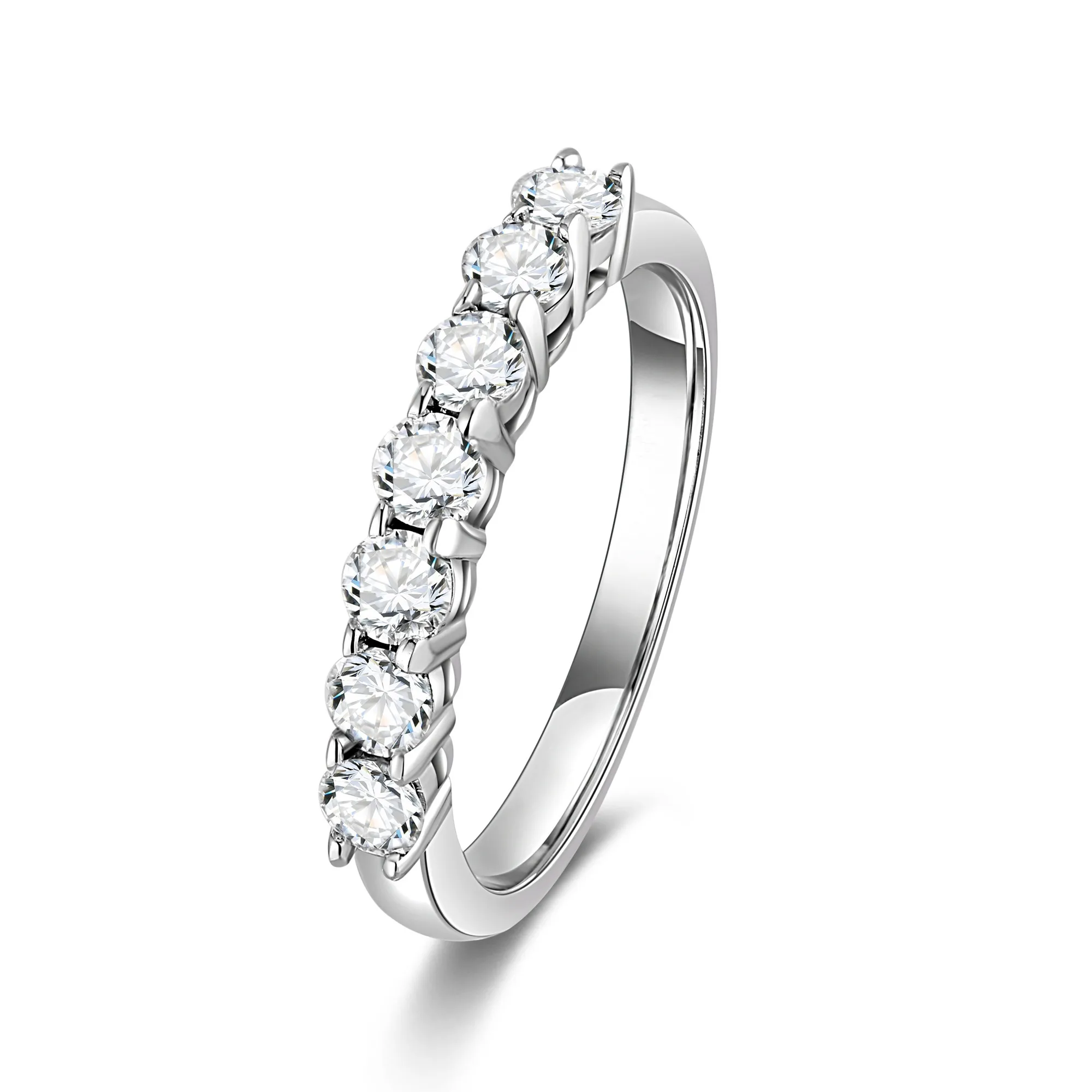 

Hot sale 10 Points 7 Diamond stackable ring Women's S925 Silver Ring