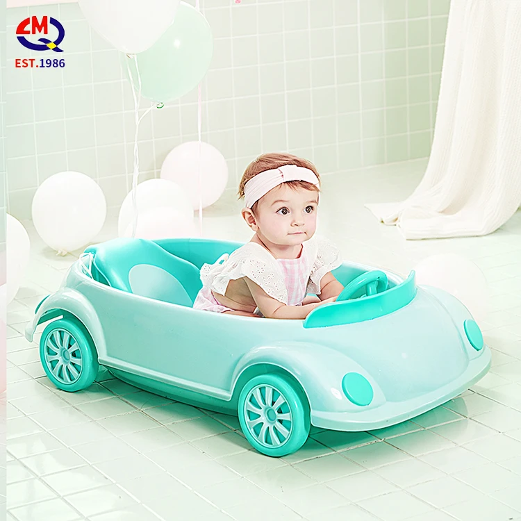 

Wholesale Colorful Car Baby Bathtub For Home New Design Convenient Storage Double Layer Bucket With Drain For Kids Bath Tub