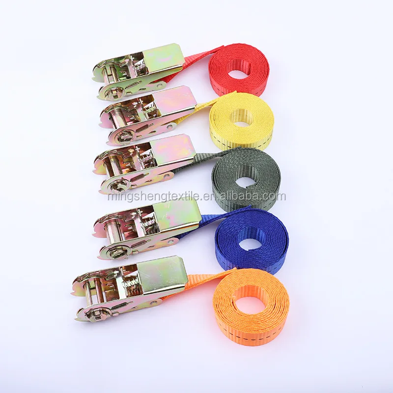 1 Inch Ratchet Straps 25mm Cargo Lashing Tie Down Strap 800kg Ratchet Tensioner Lashing Strap