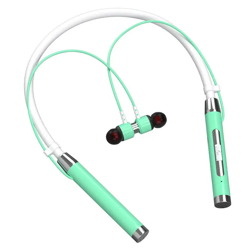 

Drop shopping Neck band waterproof sport earphone tws earbuds with stereo mic heavy bass large capacity, Red, black