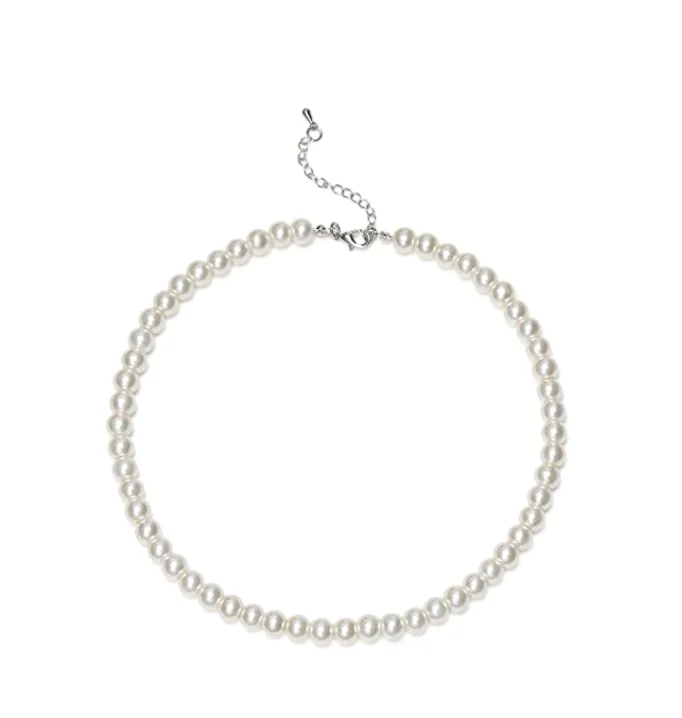 

Factory Wholesale Luxury Fashion Women Imitation Pearl Choker, Gold color