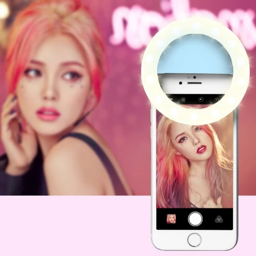 

Rechargeable Portable Selfie LED RGB Dimmable Ring Light Mobile Phone Light Beauty Flash Fill Light For Smartphone