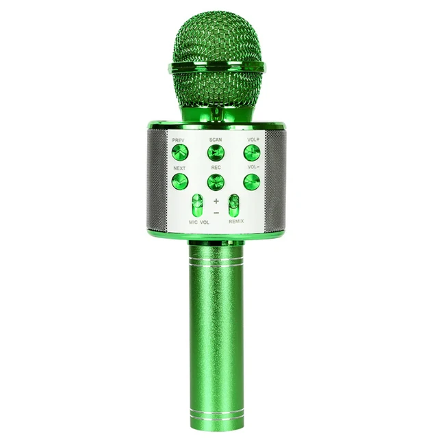 

Wireless BT Karaoke Microphone With Controllable Led Lights Portable Handheld Karaoke Speaker Machine Christmas Birthday