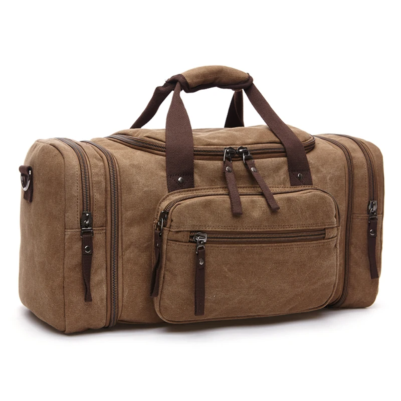 

MCP011 Vintage design canvas large capacity travel duffel bag for men