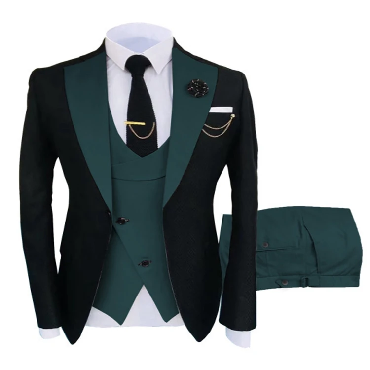 

Custom Cheap High Quality Fashionable Italian Tailored Slim Formal Dress Tuxedo Wedding Groom Men's Suits Blazer 3 Pieces