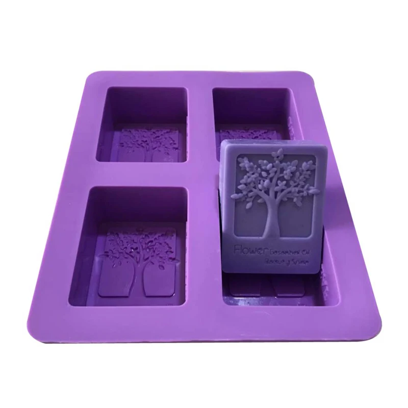 

Custom Rectangle baking molds, DIY silicon soap mold silicone soap molds, Purple