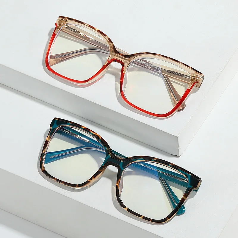 

New Tr90 Hd Anti Blue Light Blocking Eye Glasses Personality Trend Frames Retro Cat Eye Optical Reading Glasses