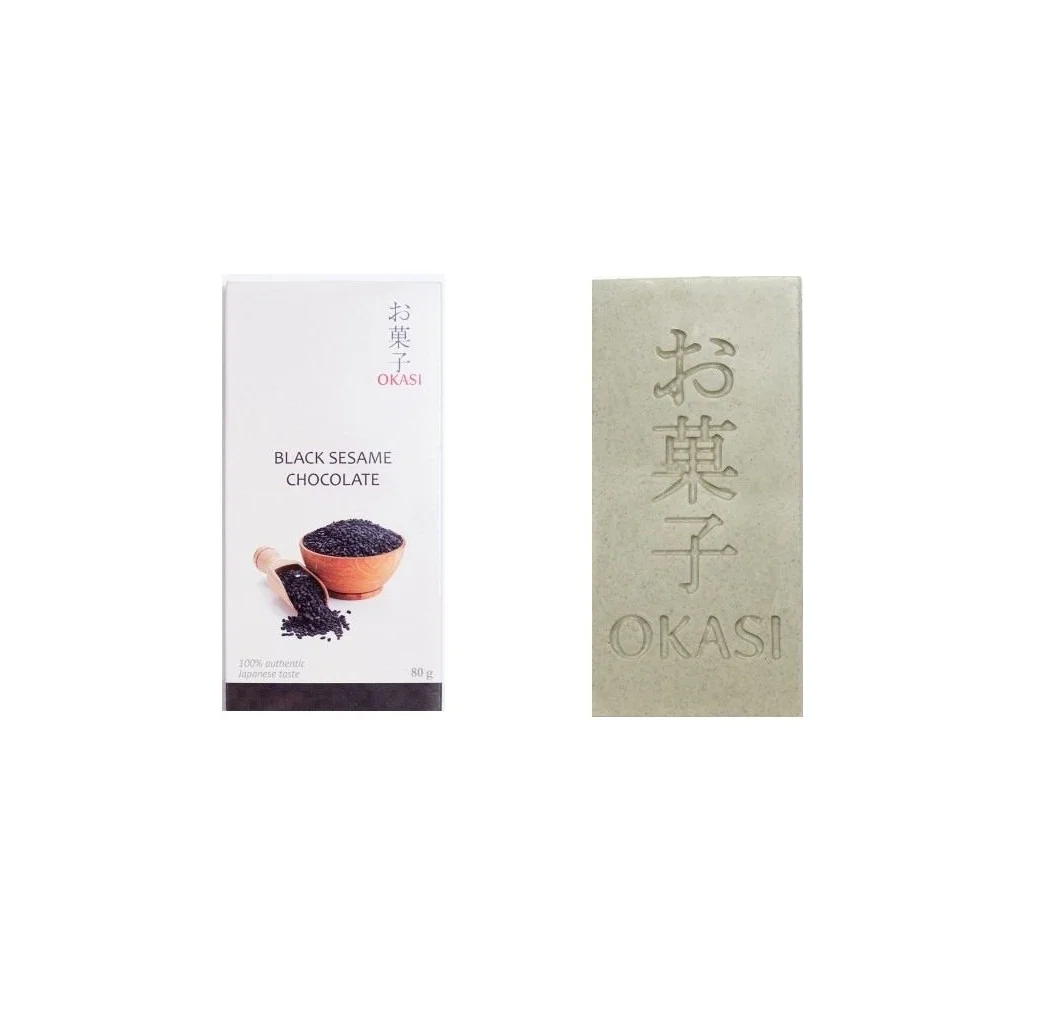 
80 g Chocolate with Black Sesame Japanese sweets Okasi 