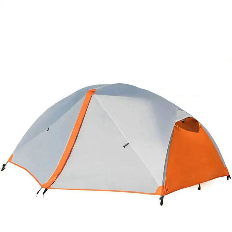 

Upgrade Camping Dome Tents Double Layer Two Man Free Standing Adventure Hiking Equipment, Orange/white