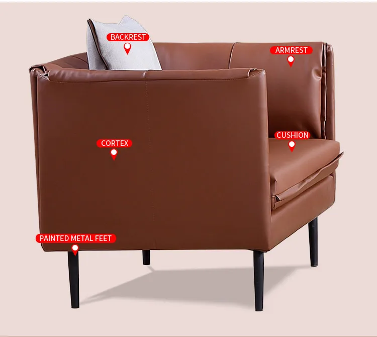 Pengpai Popular Leather Fabric 5 Seater Sofa Set Designs Modern