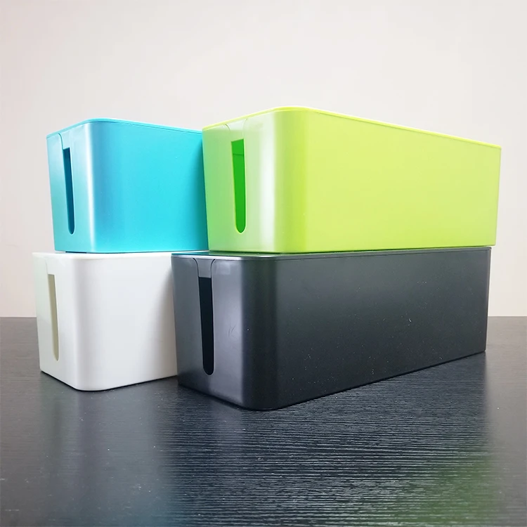 

Cable protection box plastic wire box wire protection box, White black blue green
