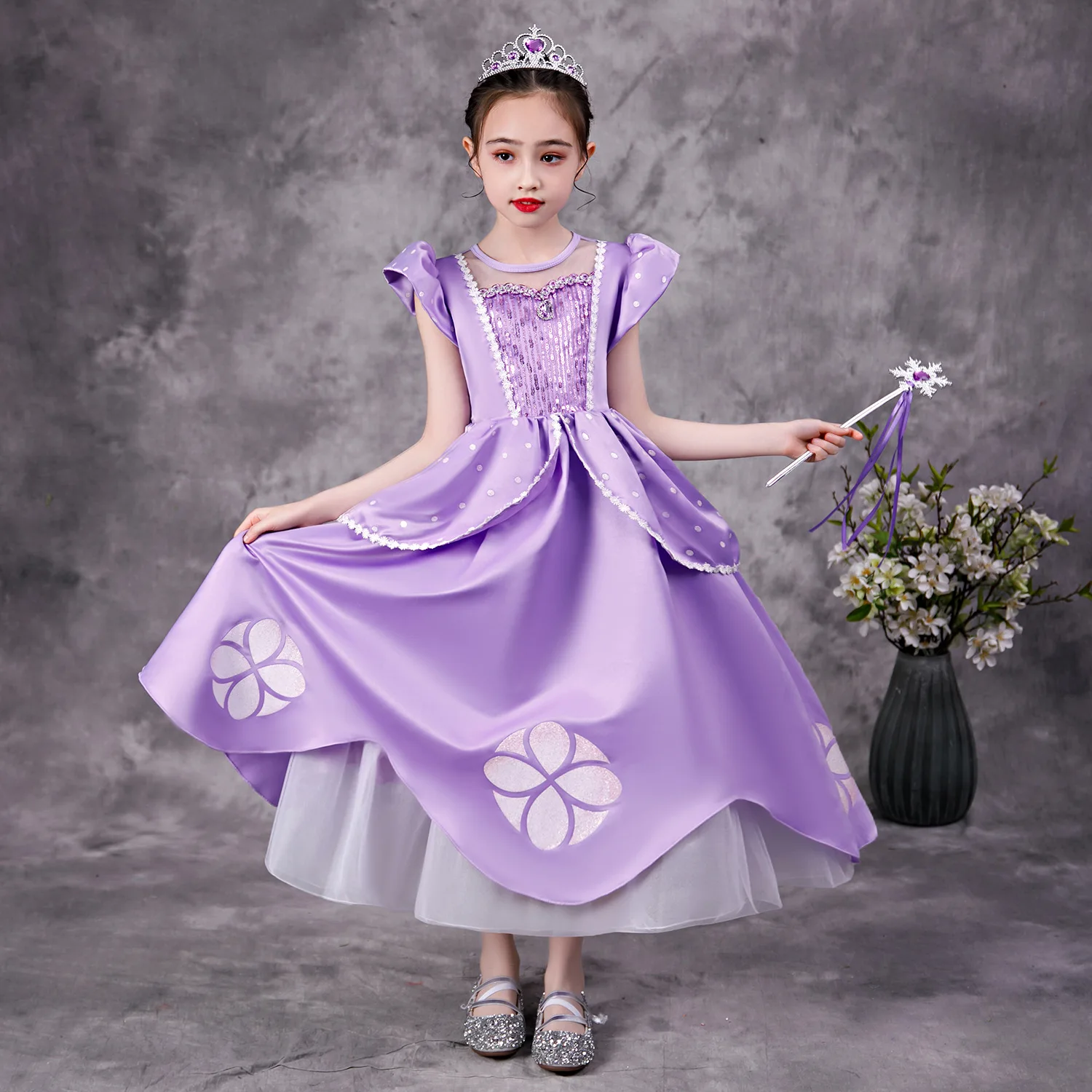 

MQATZ Infant Baby Girls Rapunzel Sofia Princess Costume Halloween Cosplay Clothes Toddler Party Role-play Kids Fancy Dresses, Purple
