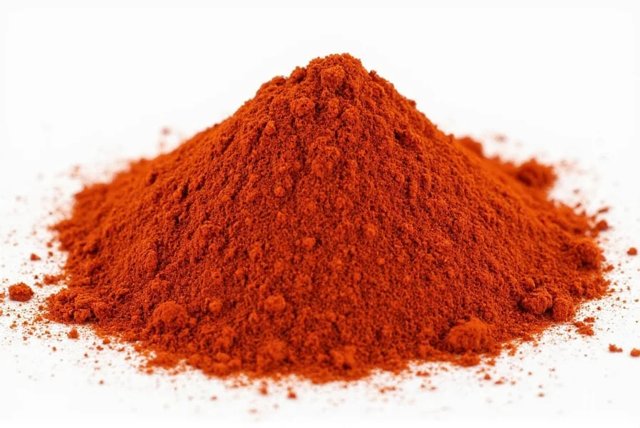 Side-by-side comparison of paprika and Mexican chili powder