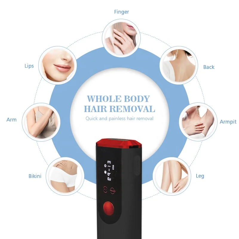 

Women man home use mini portable sapphire Ice sense painless permanent hair removal machine