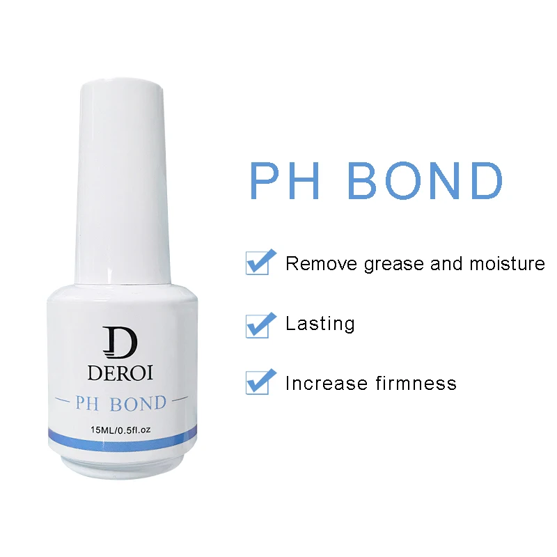 

Deroi Professional Nail Art 15ml PH Bond Primer Nail dehydrator PH bond for nails