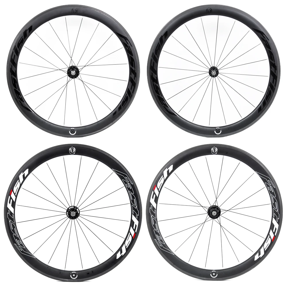 

FASTFISH Road Wheelset Carbon Disc Brake Rim Brake Bicycle Wheels 700c 38 50 60 80mm Clincher Bike Wheels One Year Warranty