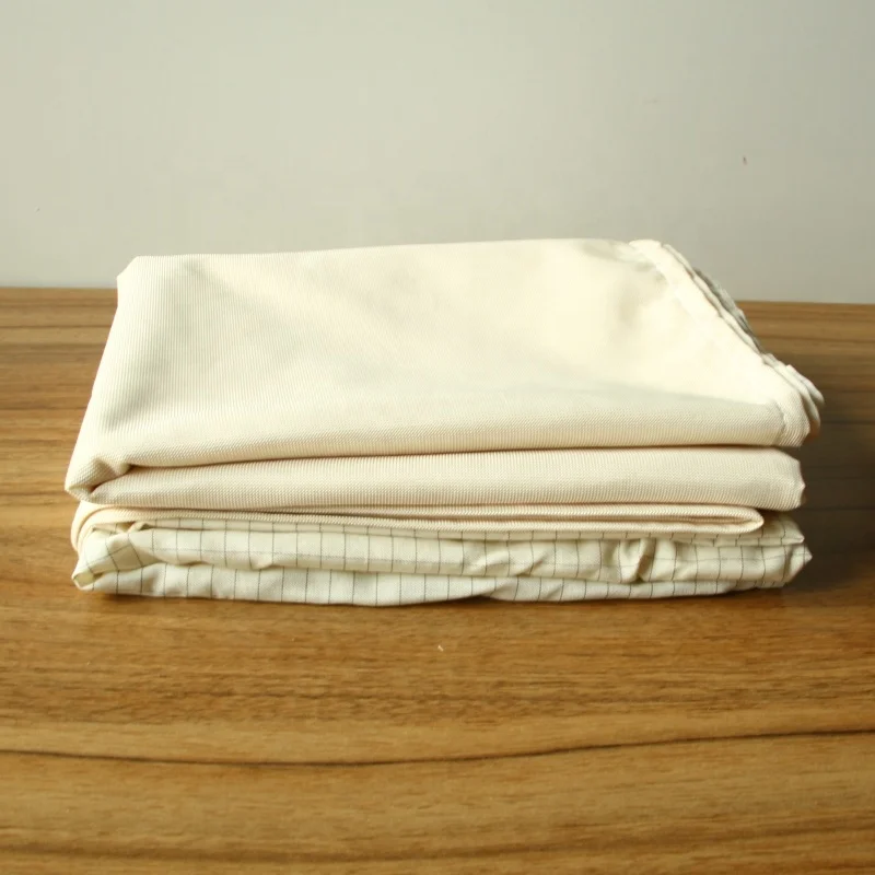 Image of Silver infused Cotton Ground Sheet Conductive Plaid Bed sheet