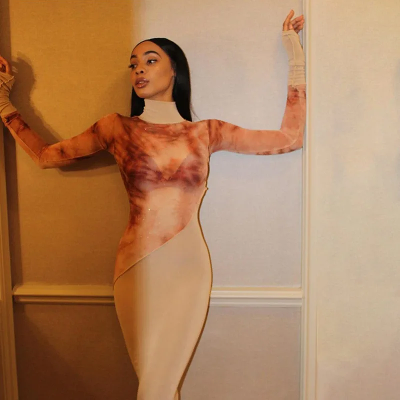 

Long sleeved sexy club dress women lady elegant new arrivals 2020, Customized color