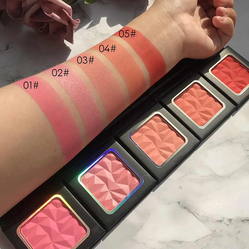 

Mini Custom Blush And Highlighter Palette Cardboard Packaging Private Label Colored Vegan Makeup Blush Bronzer Highlight