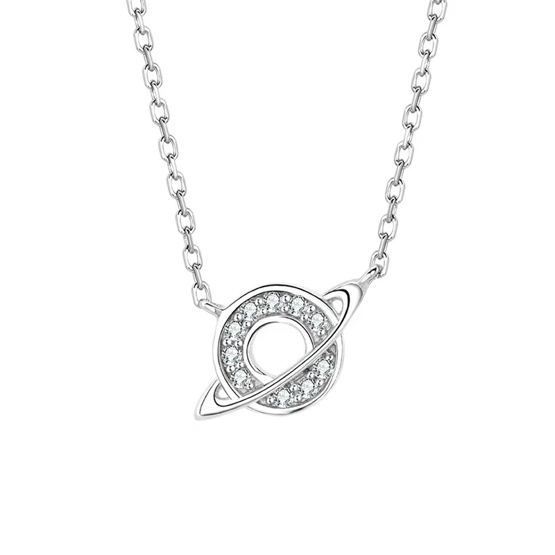 

S925 pure silver jewelry fashion joker sautoir dream star necklace diamond chain jewelry necklace, Platinum