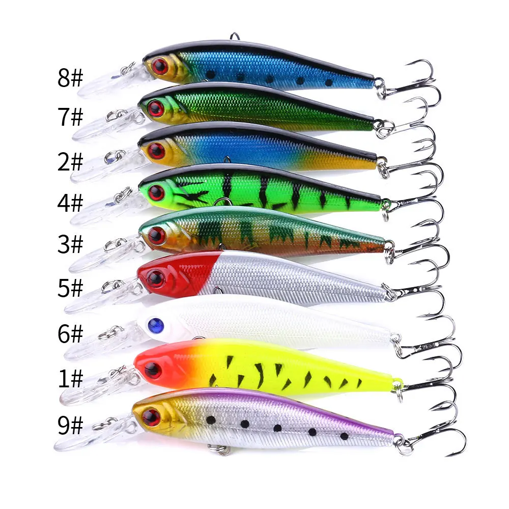 

Fishing Lure 10cm 9.6g Minnow Artificial Bait Sinking Pencil Lures, 9 colors