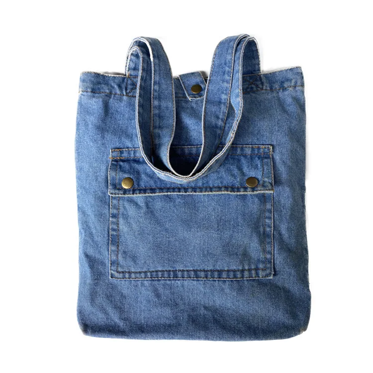

Wholesale Denim Women Handbag Folding Light And Large Capacity Tote Bag For Girl Casual Style Travel Hand Bag Purse Y16061, Accept customized color