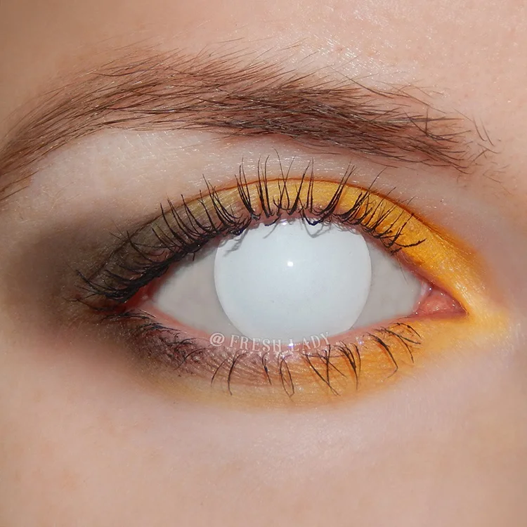 Freshlady wholesale white color contact lens halloween blind eye