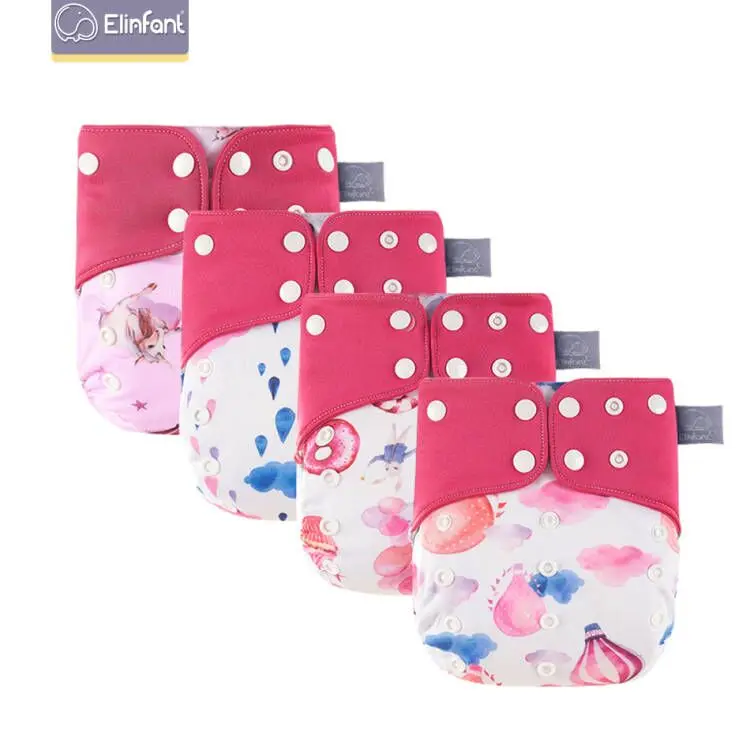 

Elinfant NEW arrived high quality baby washable reusable pocket gray mesh cloth diapers for baby 3~15 kg, Colorful