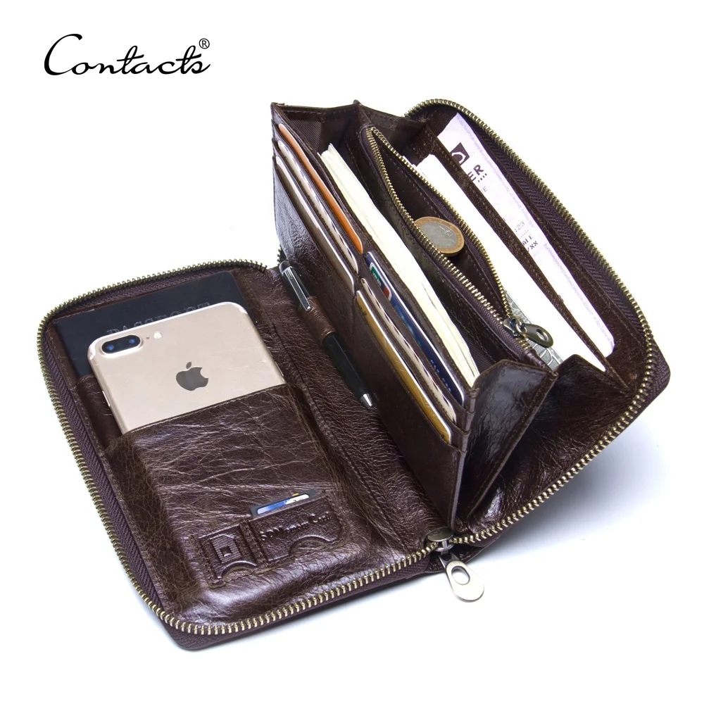 

Drop ship contact's genuine leather clutch bag for men with passport holder men clutch bag phone wristlet wallet for men