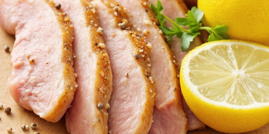 Chef patting tuna dry with paper towel before seasoning