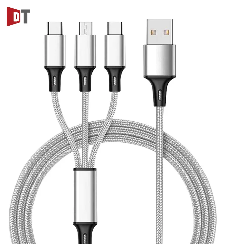 

Custom Logo Universal 3 In 1 Multi Multiple 3In1 Usb Charging Charger Cable