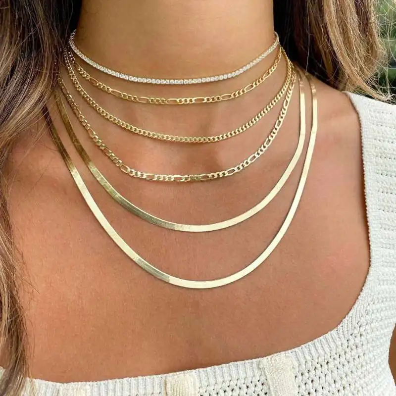 

Non Tarnish stainless steel 18 k gold plated figaro Link chain necklace