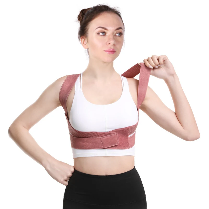 

Best Sale Shoulder Corrective Therapy Support Pain Relief Belt Back Posture Corrector, Black .pink
