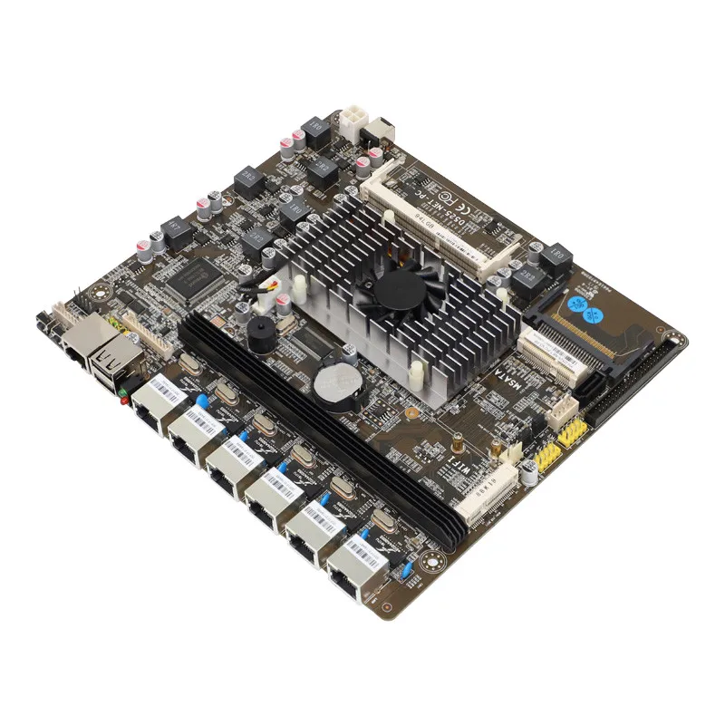 

D525 6 intel Gigabit network cards Industrial pc control embedded motherboard soft router mainboard pfsense main board vpn