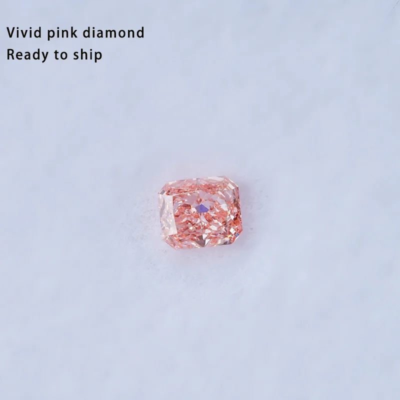 

starsgem wholesale red Radiant cut diamante loose Vivid pink lab grown diamonds