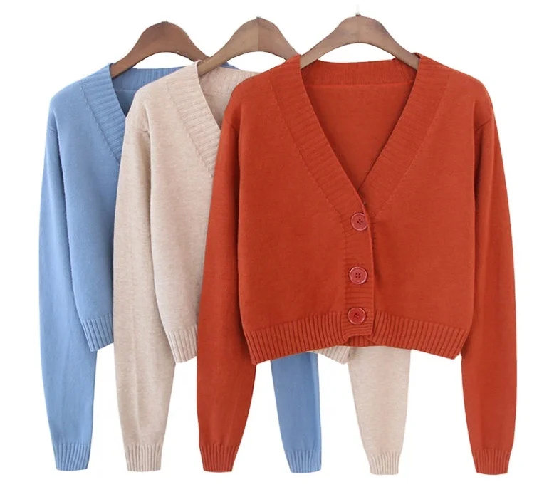 

Wholesale Knitted Cardigan Women's Spring and Autumn 2021 New Thin Sweater Coat Loose Outer Wear Short Top