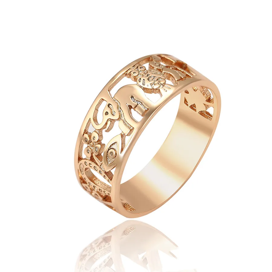 

14121 xuping jewelry fashion Animal Shape Collection Cute Elephant Multi-Style 18k Gold Plated women's Ring