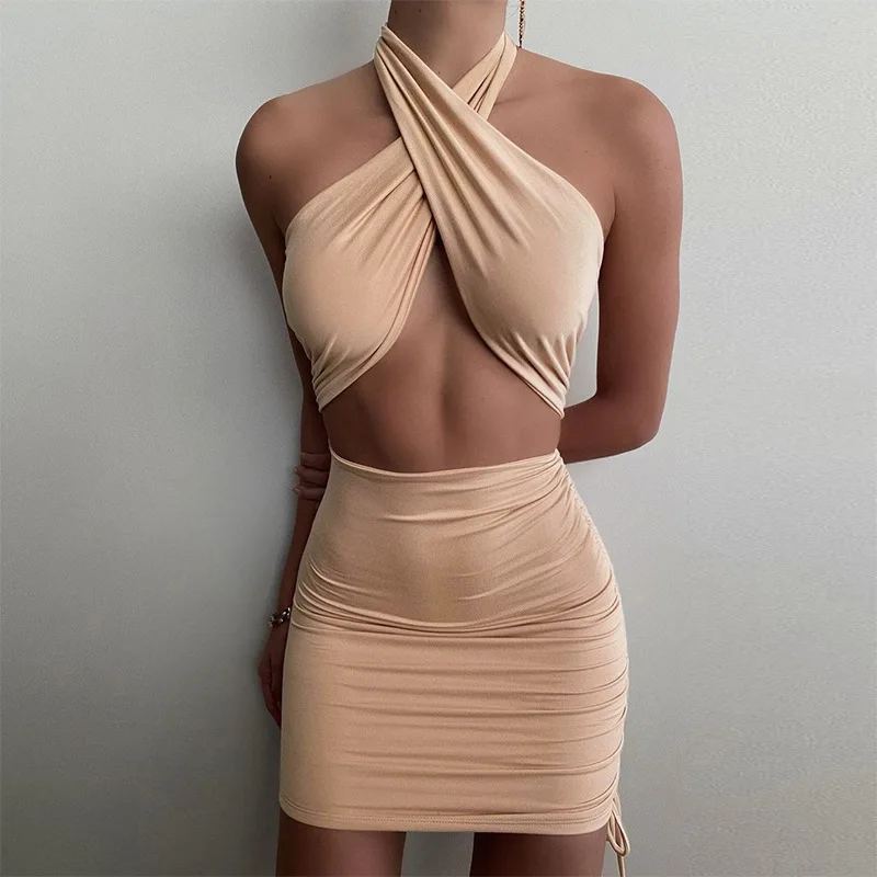 

Prom Stretch Sheath Backless Fashion Slim Wrap Buttock Bodycon Bandage Party Club Dresses