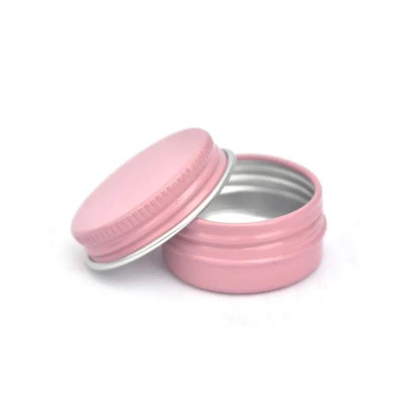 

Fancy Empty Pink Cosmetic Jars 5g 10g Mini Lip Balm Eye Cream Aluminum Jars