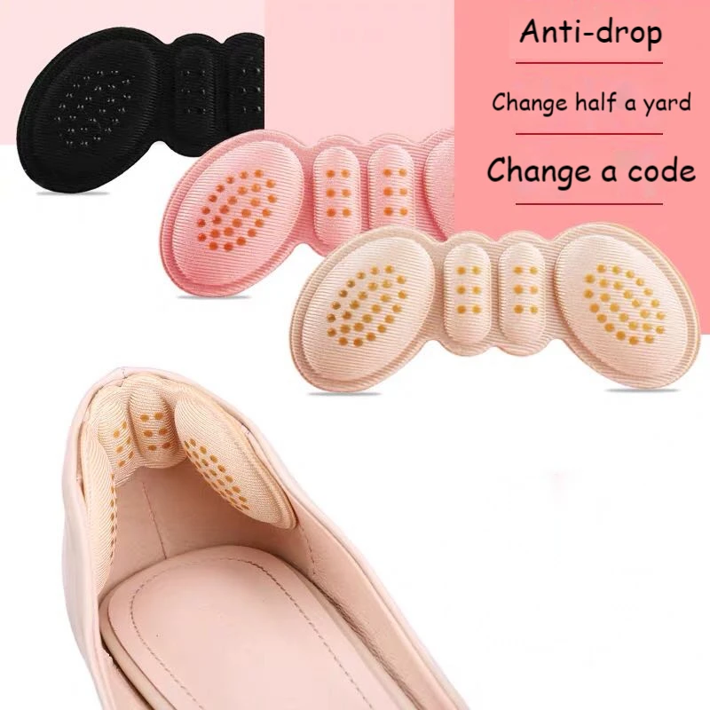

Massage to relieve the grinding feet Heel Liner Fashion Women High Heels Adjust Size Adhesive Heel Liner Feet Care Accessories, Black,beige,pink