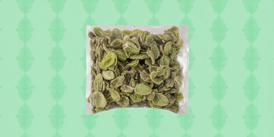 Close-up of freeze dried mint