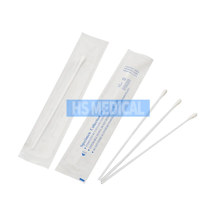 

hs medical cotton oral swab sticks sampling swab test stick throat and nasal respectively throat swab