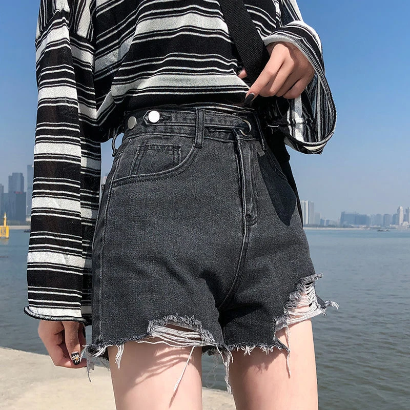 

Fashion ladies ladies denim shorts new brand clothing women high waist jeans