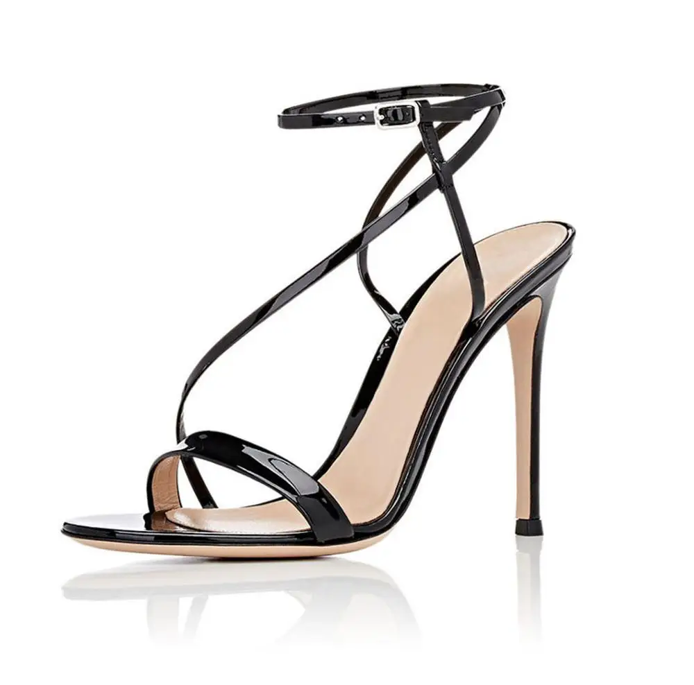 

Open toe black sandals high heel sandals wholesale high quality women's sandals heels