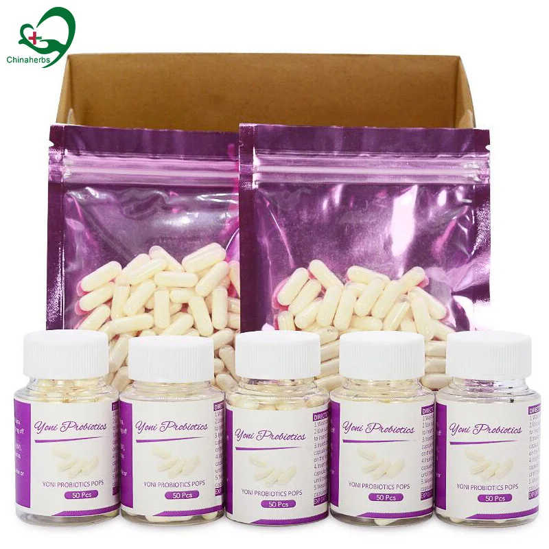 

Wholesale OEM white yoni pops women probiotics powder organic cleaning feminine care capsules
