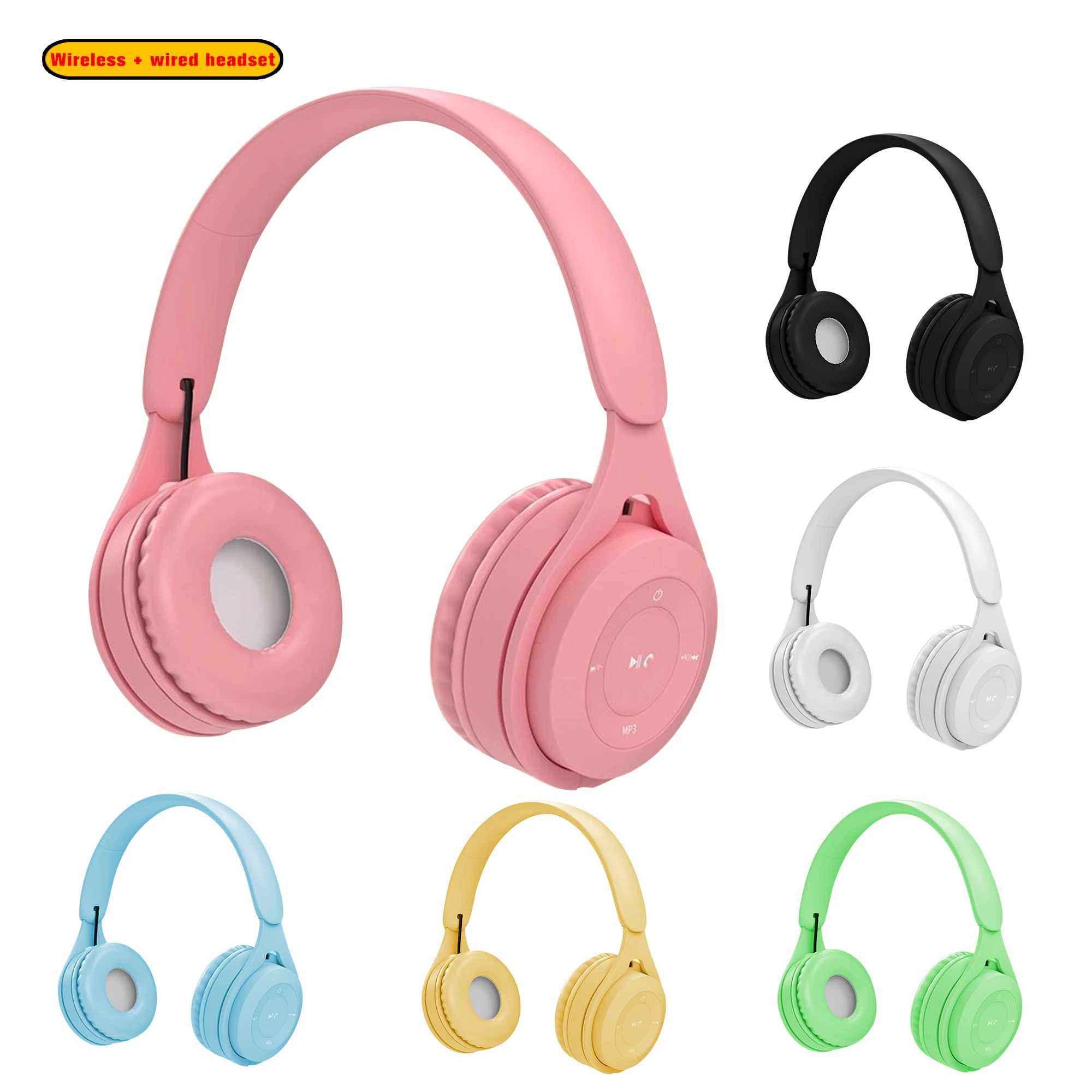 

2020 New Portable Wireless Headphones Y08 Blue tooth HiFi Stereo Support TF Card Over Ear Headset With Microphone, Multicolors options