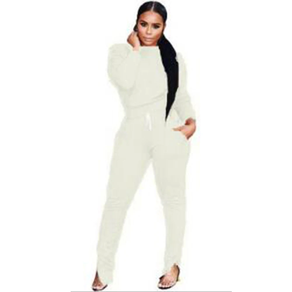 

2021 summer women clothing Zipper Jogging Sweat Suits Two Piece Set Tracksuit Women Sweatsuit, Picture shows